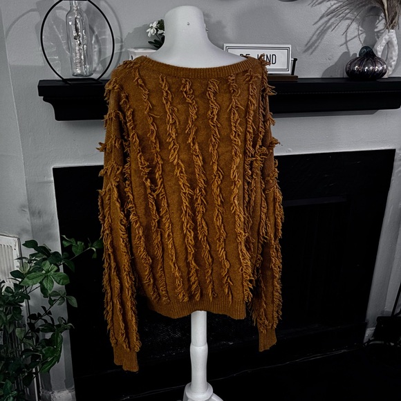 Lumiere Brown Fringe Sweater - Picture 6 of 8